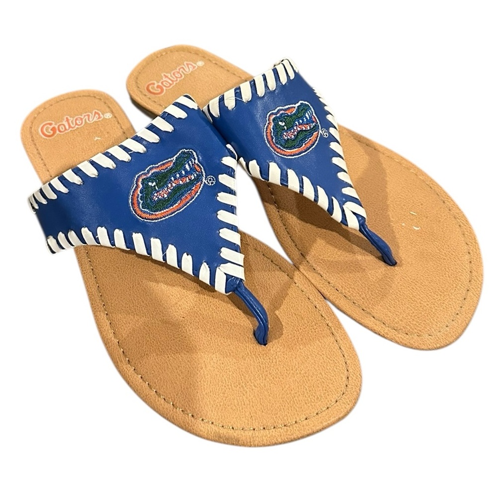 Florida Gators Alligator Sandals Slip On Thongs Blue Green White Team Sports 6